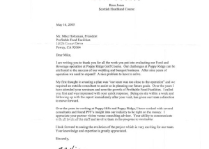 Poppy Ridge Golf Course Profitable Food Facilities Recommendation Letter